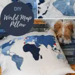 how to make a world map cushion