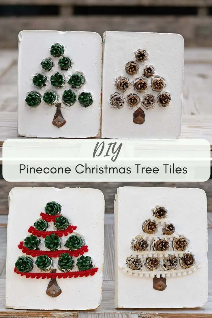 DIY christmas tree pinecone crafts 