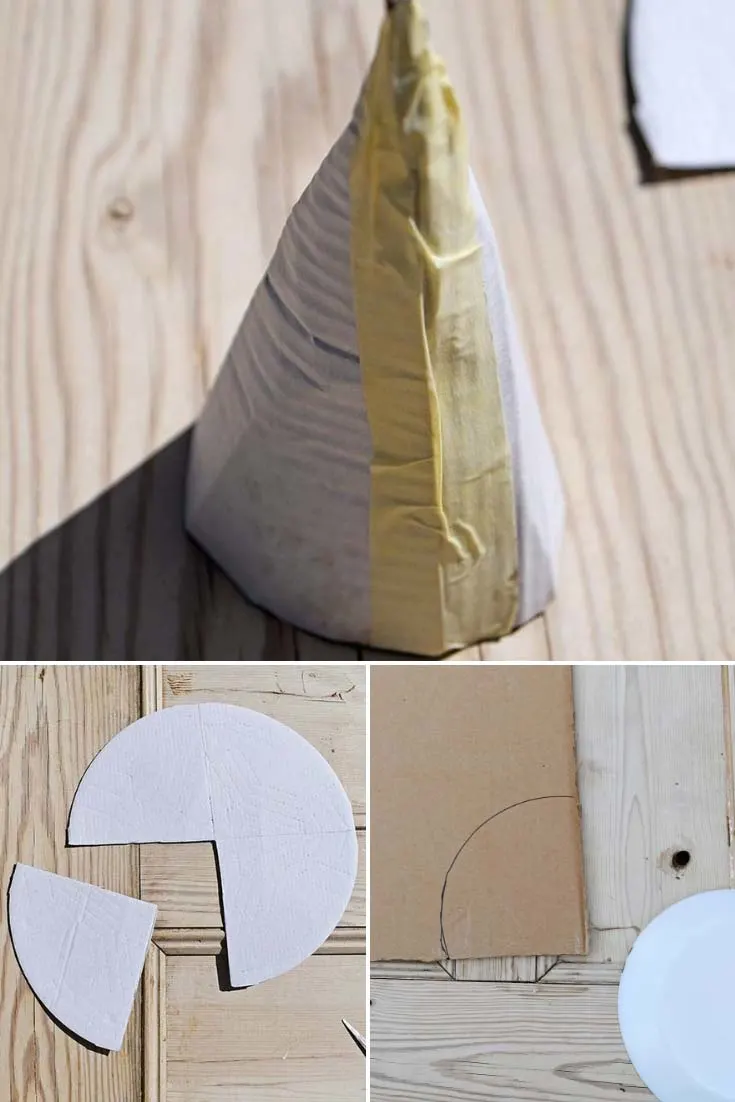 Making cardboard cone