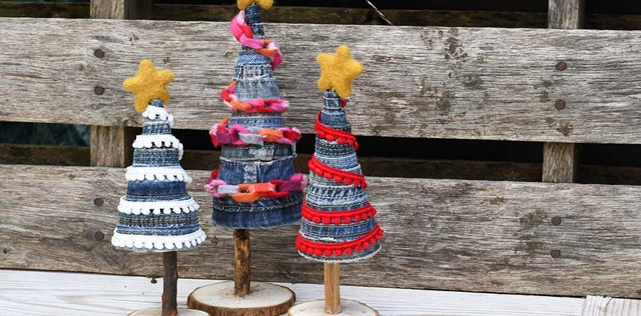 Easy To Make Unique Denim DIY Christmas Tree