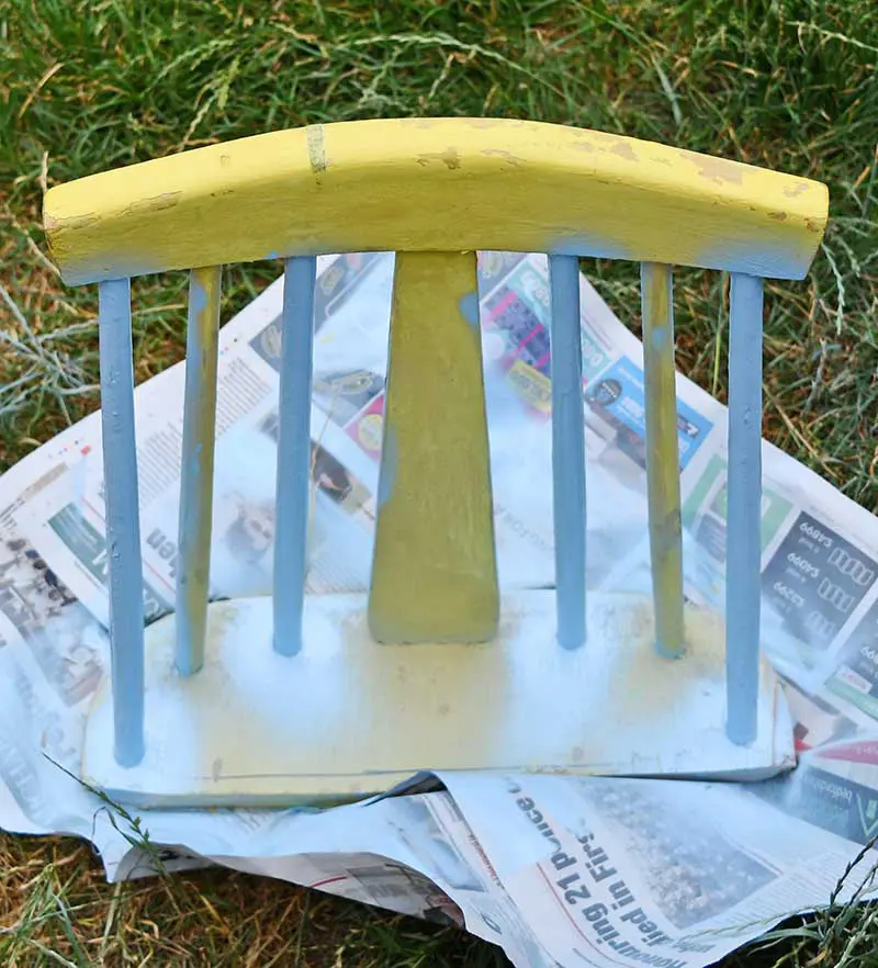 spray painting chair back