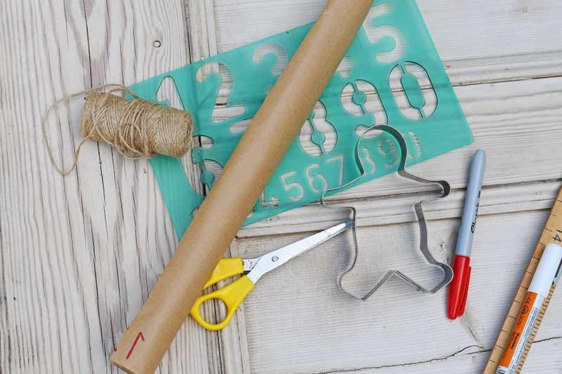 What you need to make gingerbread homemade advent calendar 