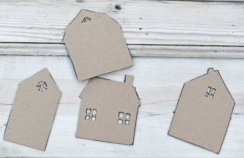cardboard cutouts gingerbread house