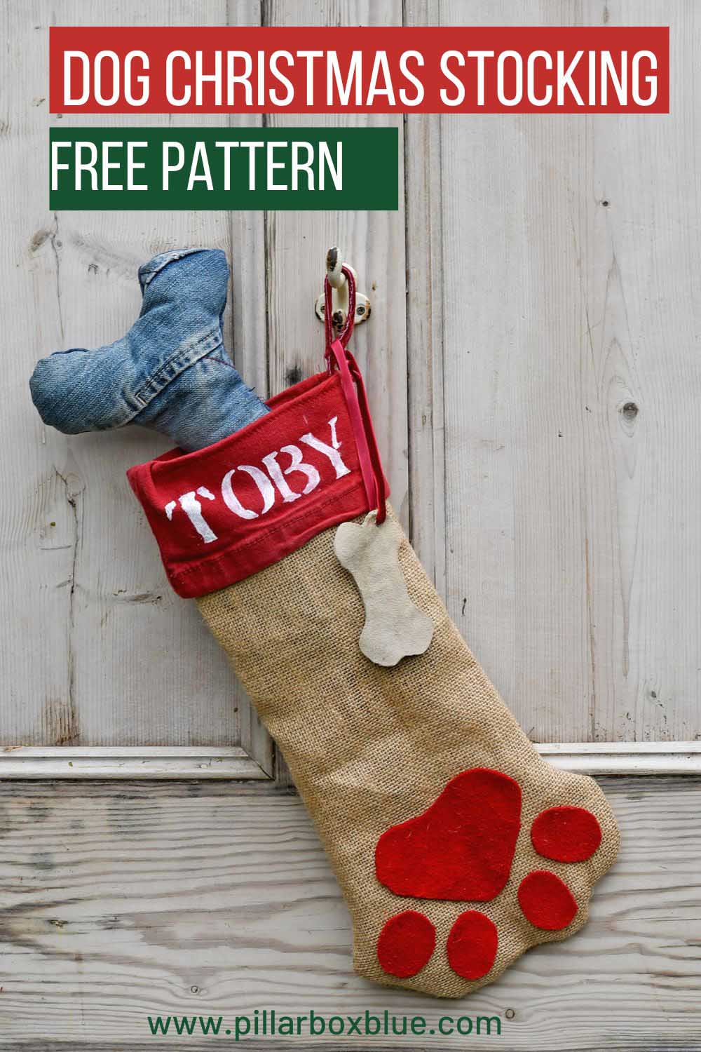 Free dog Christmas stocking pattern