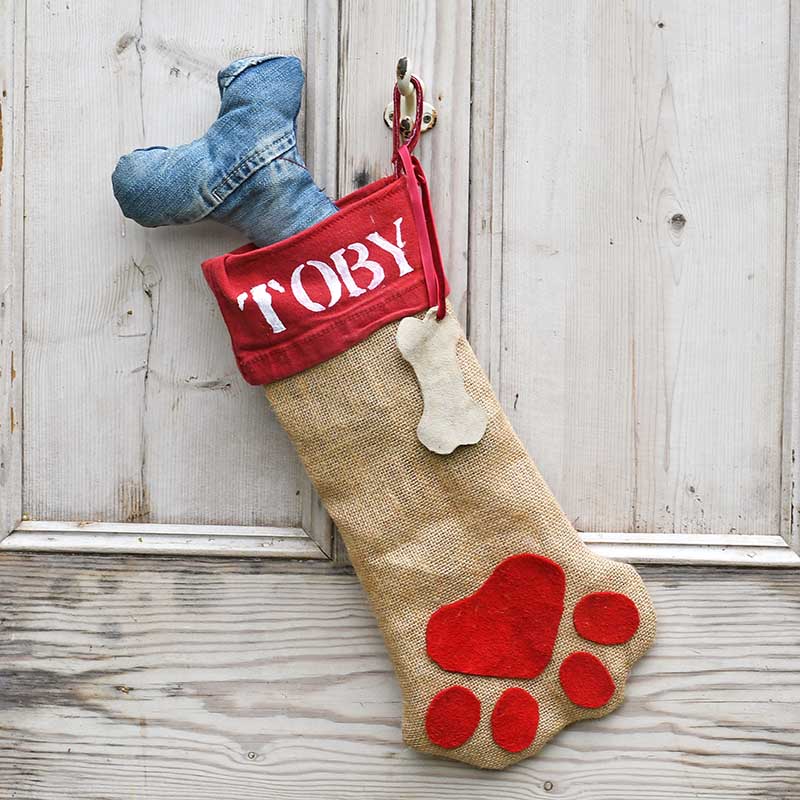  volný vzor pro dog Christmas stocking