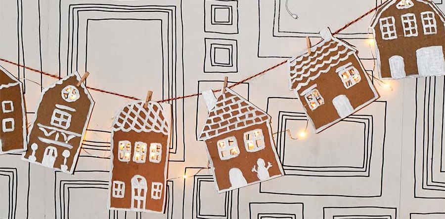 How To Upcycle Packaging Into A Gingerbread Garland