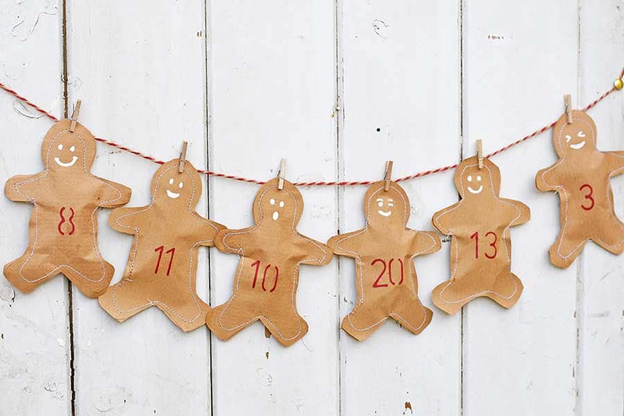 kraft paper handmade advent calendar