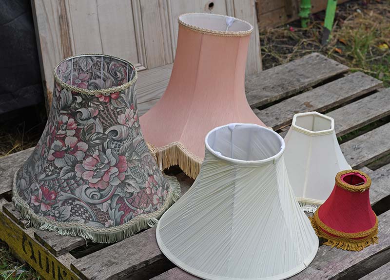 Lampshades for rustic Christmas tree