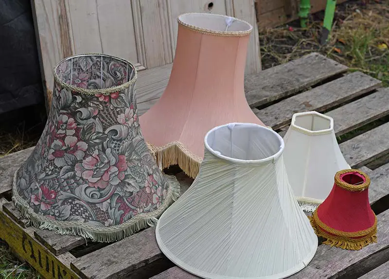 Lampshades for rustic Christmas tree