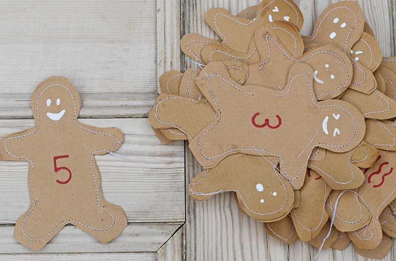 stitched gingerbread men