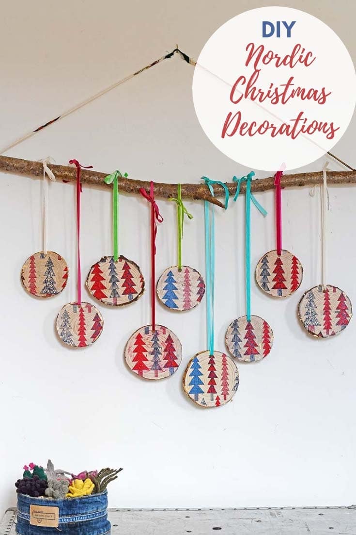 How to Make Gorgeous Nordic Christmas Decorations - Pillar Box Blue