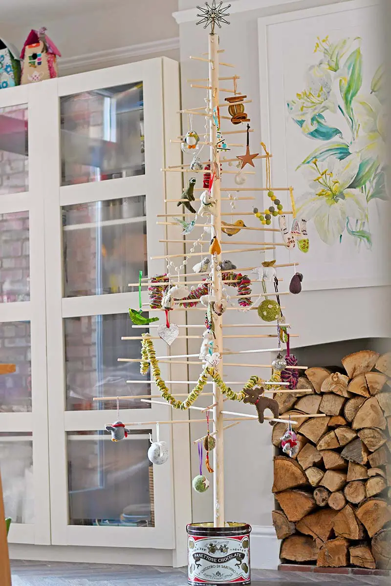 Decorated DIY Nordic Christmas Tree full instructions