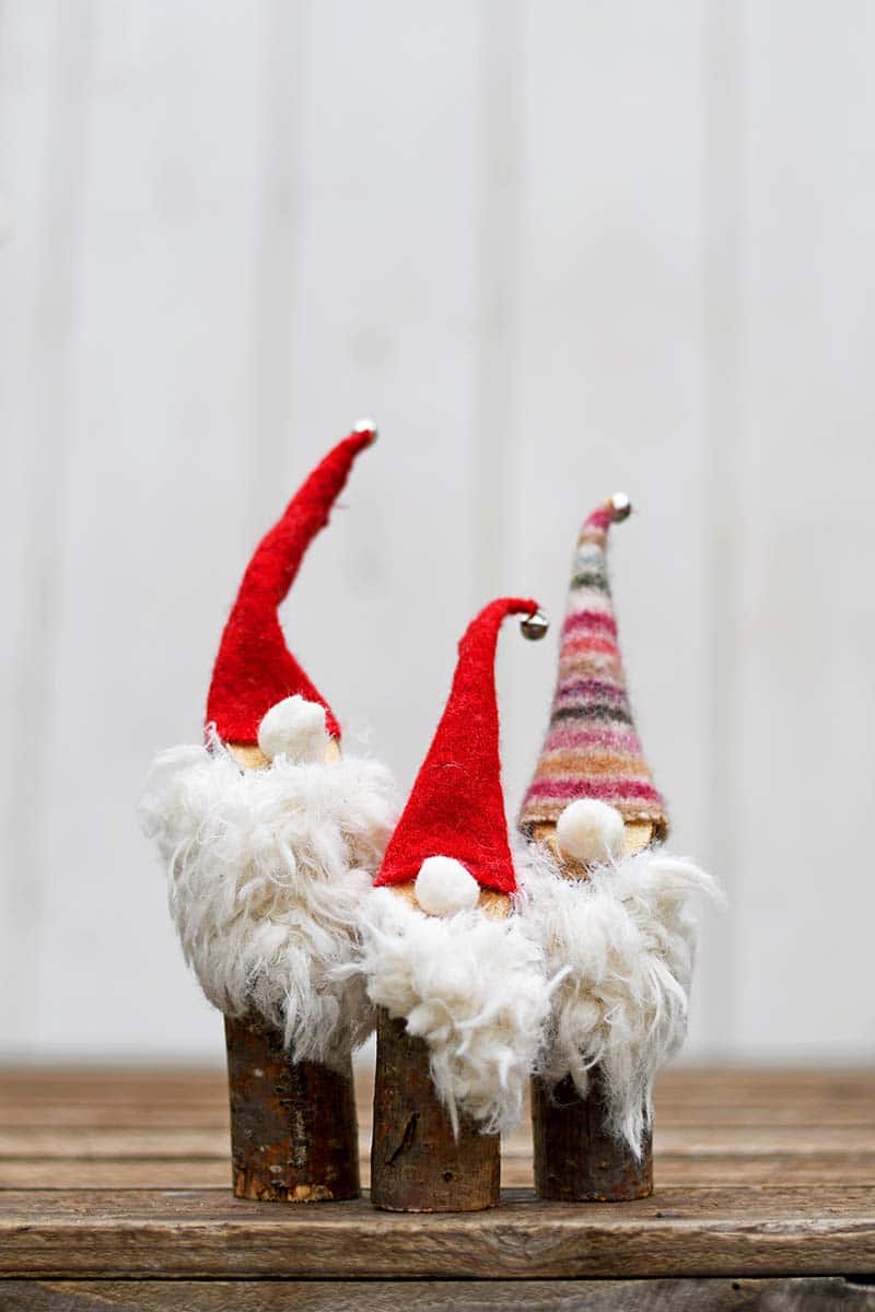 Easy DIY upcycled Christmas Norwegian Gnomes