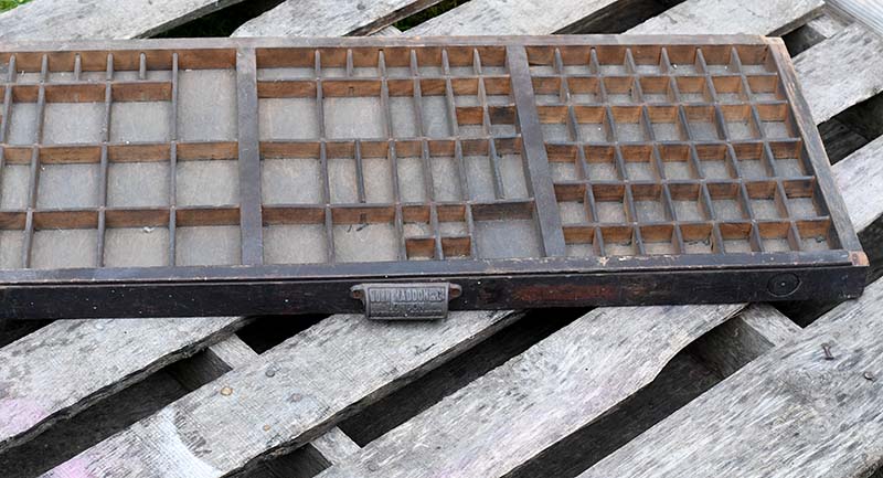 Vintage printers tray