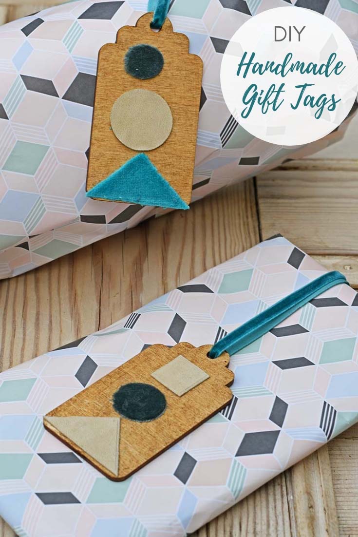 DIY velvet handmade gift tags