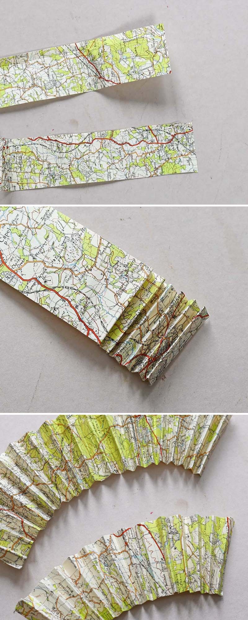 Concertina folding maps