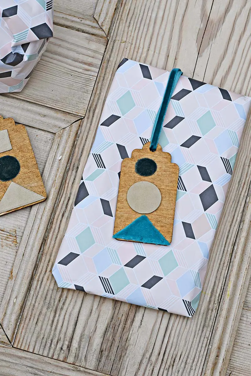 Geometric handmade gift tags