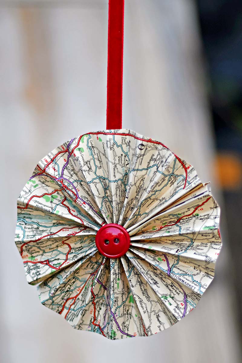 Road map rosette ornament tutorial