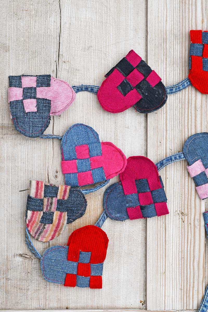 woven Scandi hearts