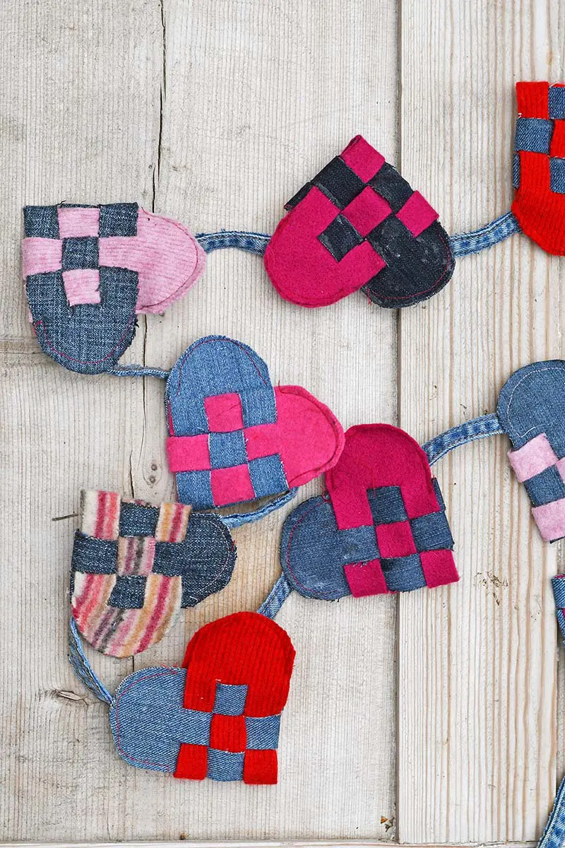 woven Scandi hearts