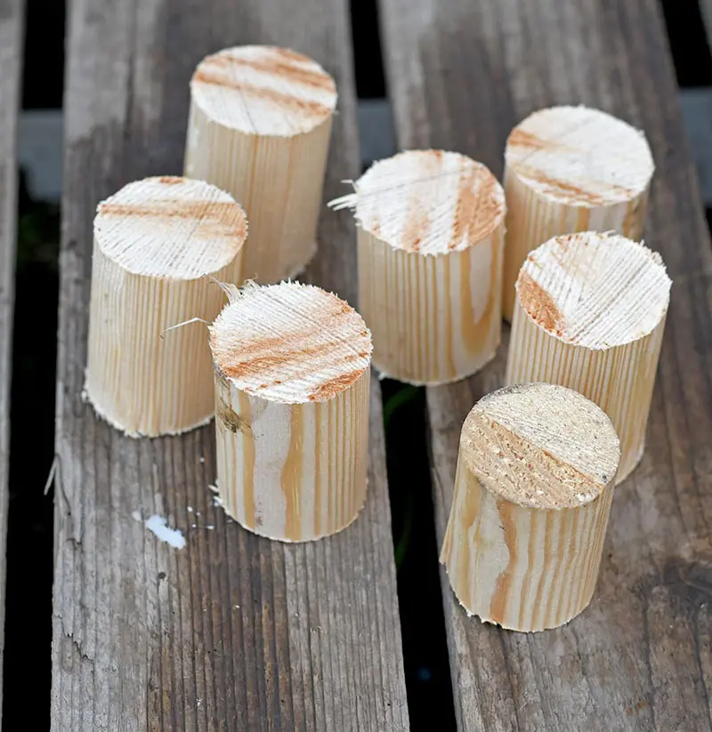 Cut small wooden dowels