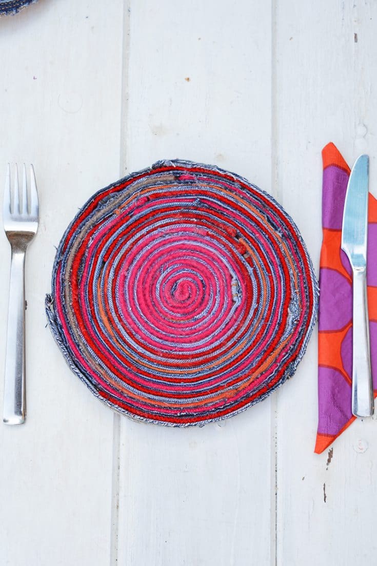 DIY Upcycled Denim Placemats