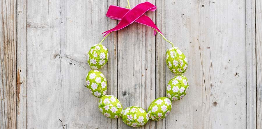 How To Make A Simple Marimekko Easter Egg Wreath