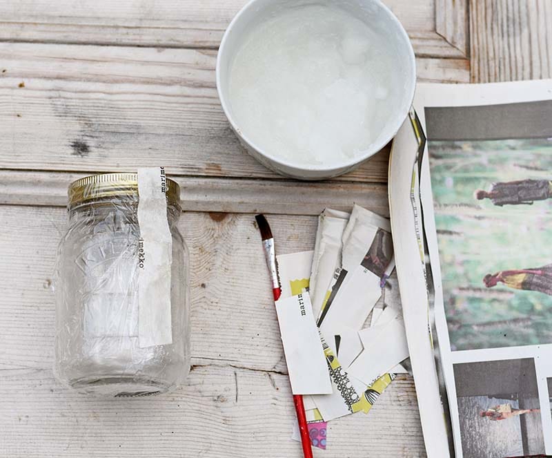 paper mache the mason jar