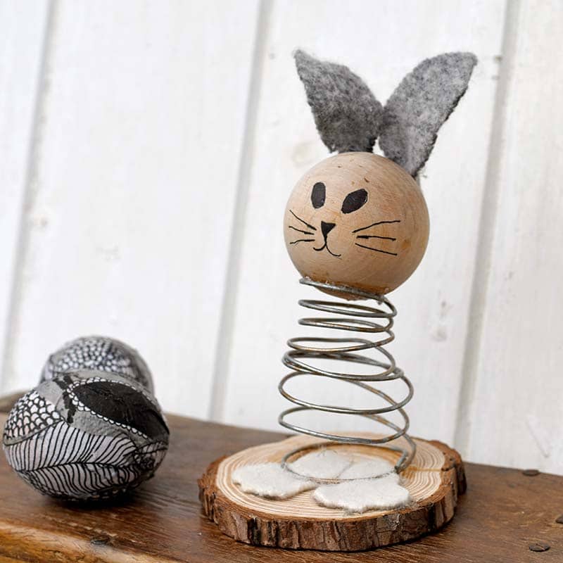 Upcycled spring bunny