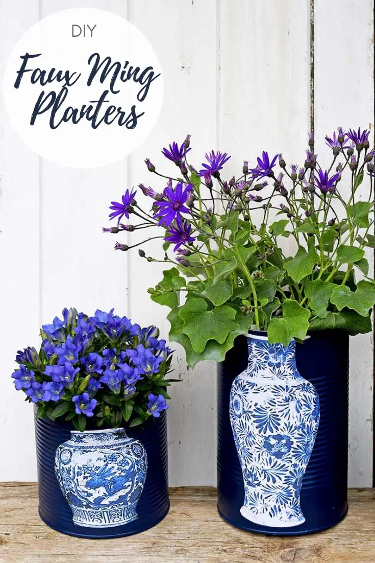 Faux Ming Flower Pots