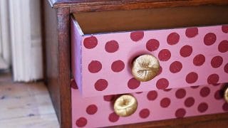 how to paint polka dots with chalk paint