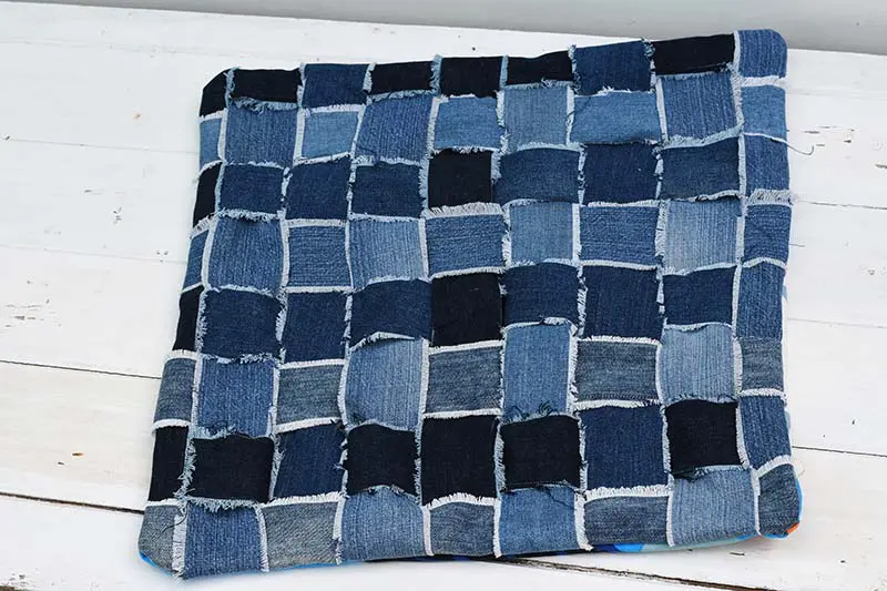 denim woven cushion