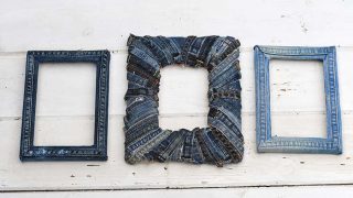 Trio upcycled denim frames