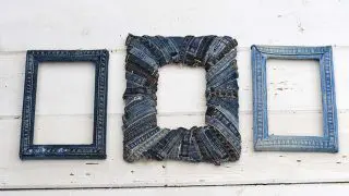 Trio upcycled denim frames