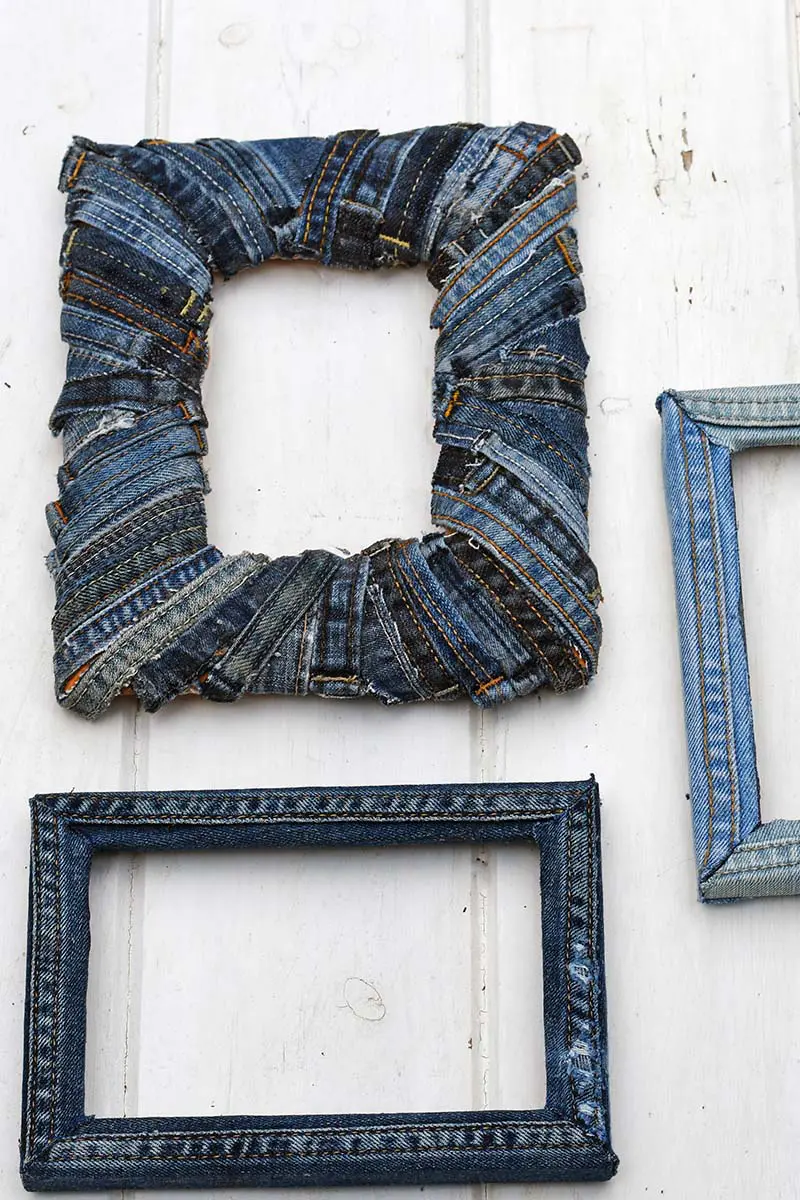 denim photo frame