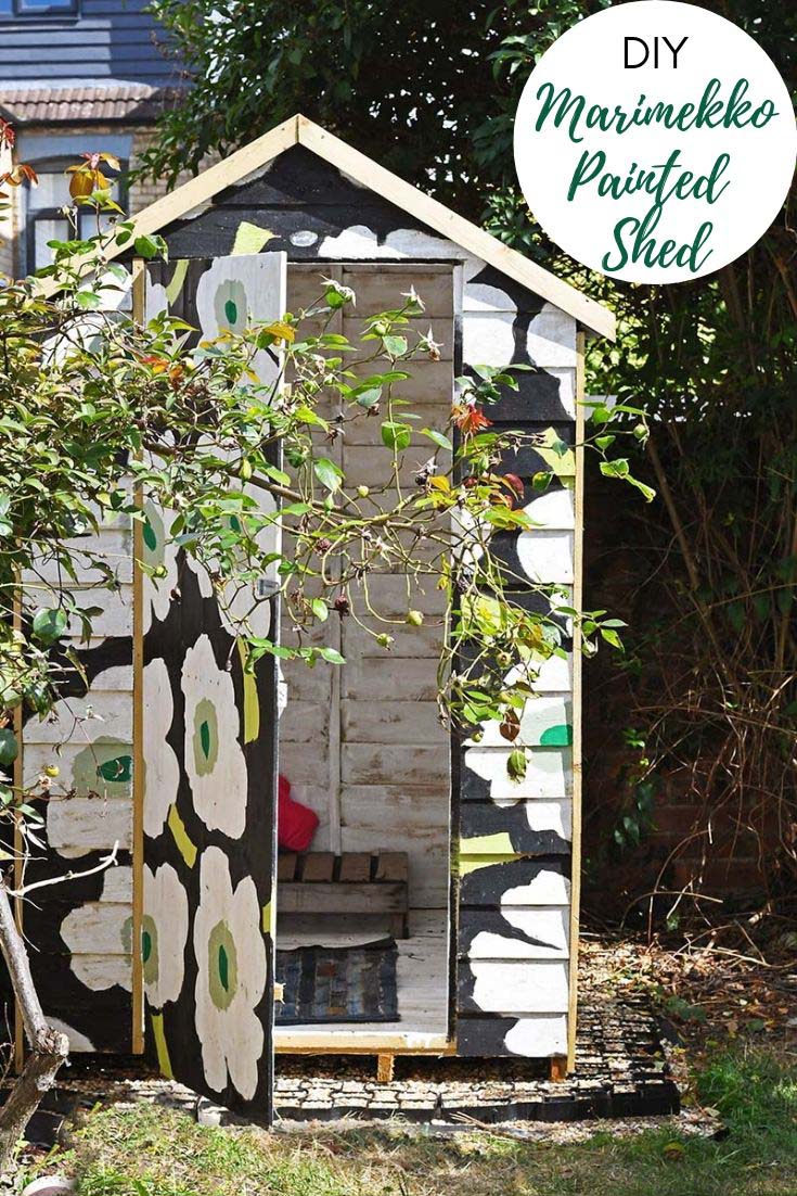 painting a shed with colour and pattern