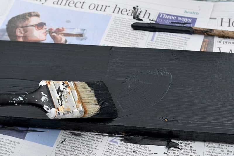 painting the wood black