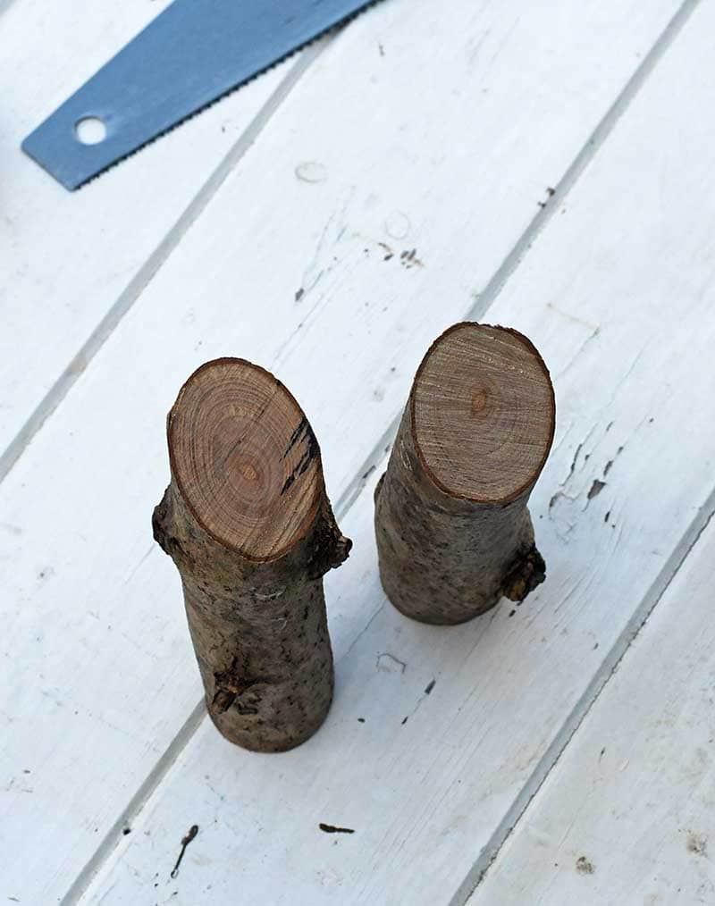 Wooden branch cut for gnomes