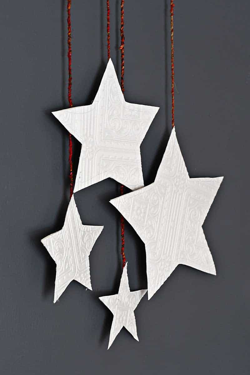 How To Make Paper Stars Hanging Decoration From Wallpaper