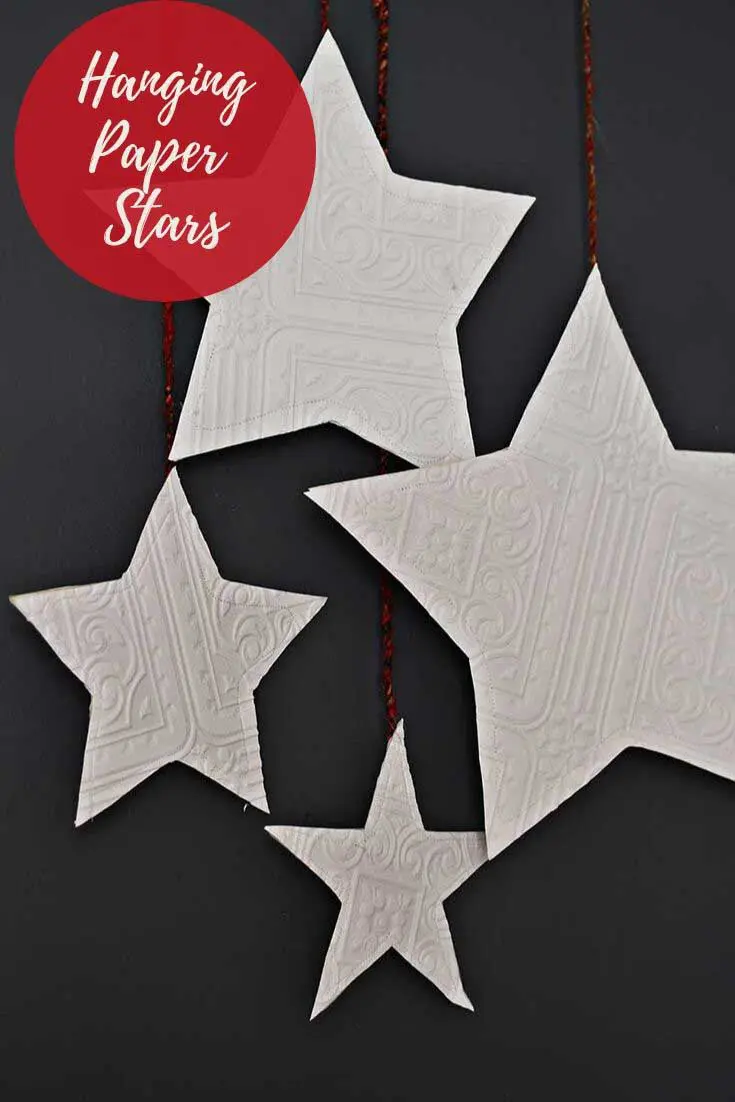 Christmas wall hanging paper stars.