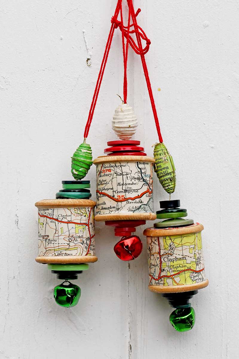 map Christmas ornament