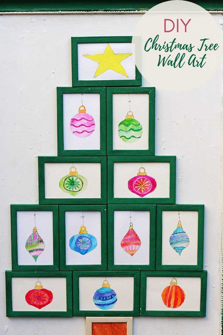 Christmas tree wall art 