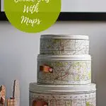 Upcycled Map Cookie tins