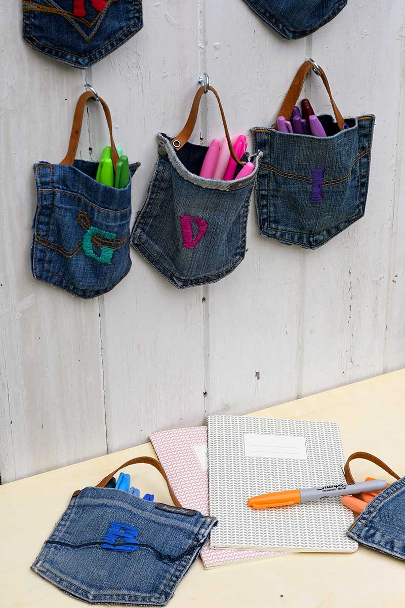 hanging jean pocket storage