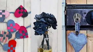 upcycled denim valentines crafts