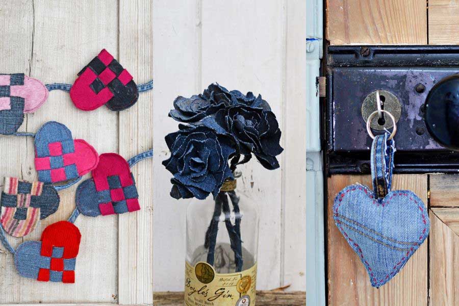 upcycled denim valentines crafts