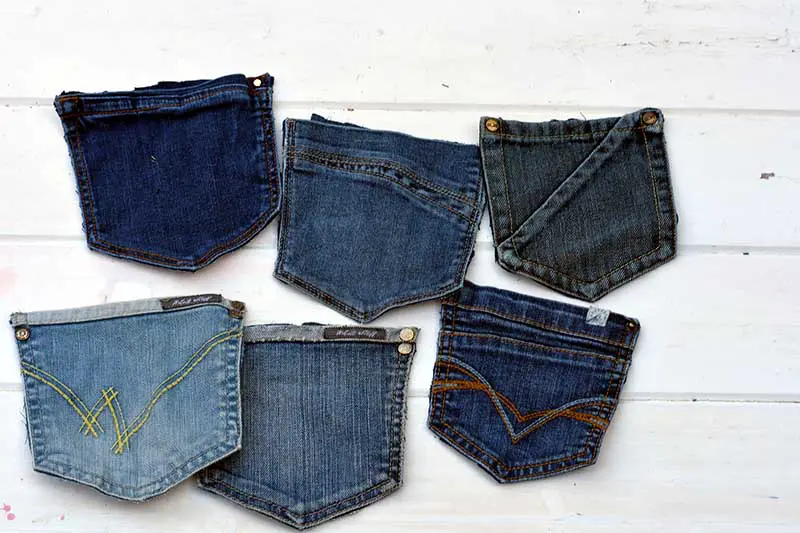 cut out denim back pockets