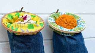 upcycled denim storage baskets