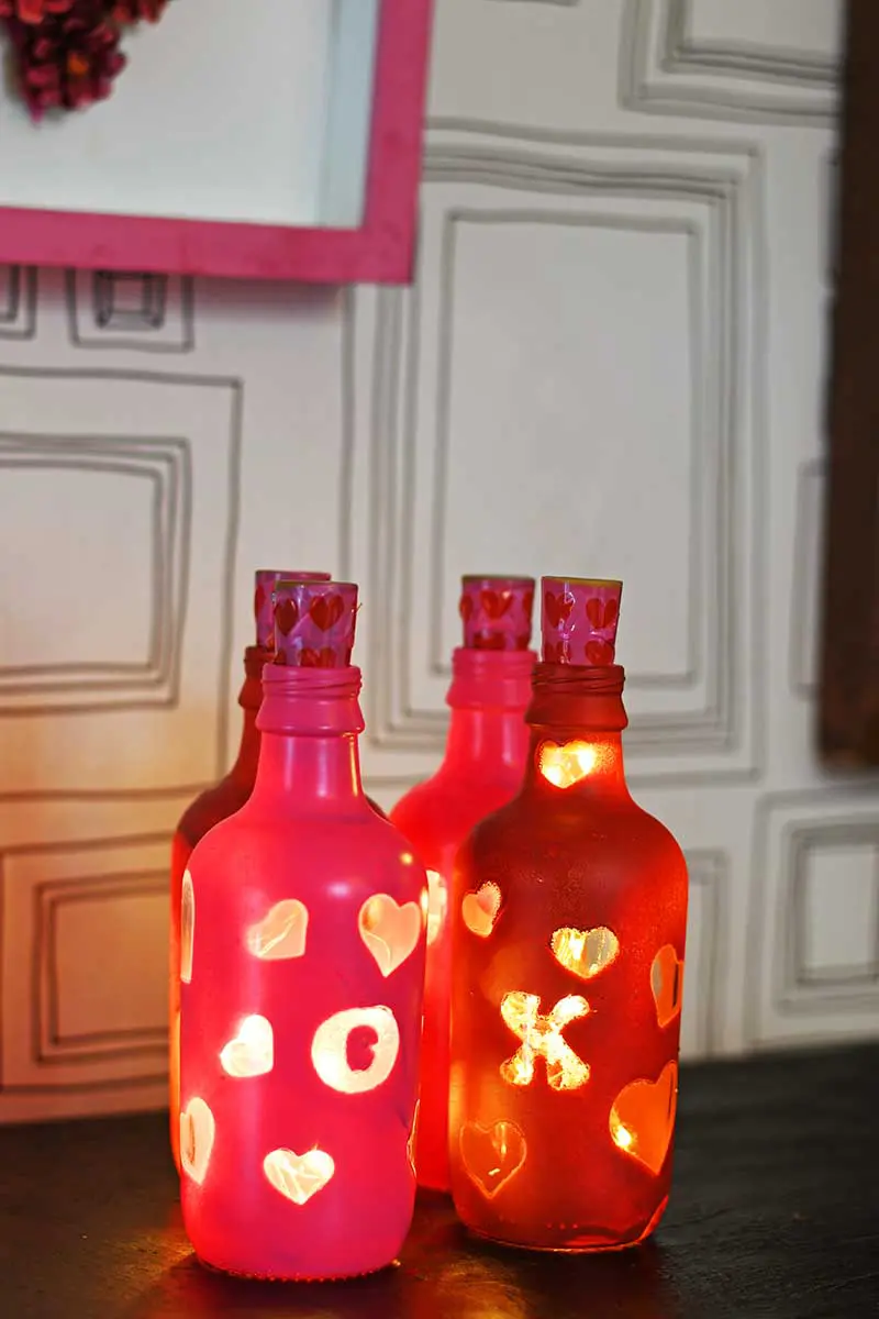 Valentine's bottle lights