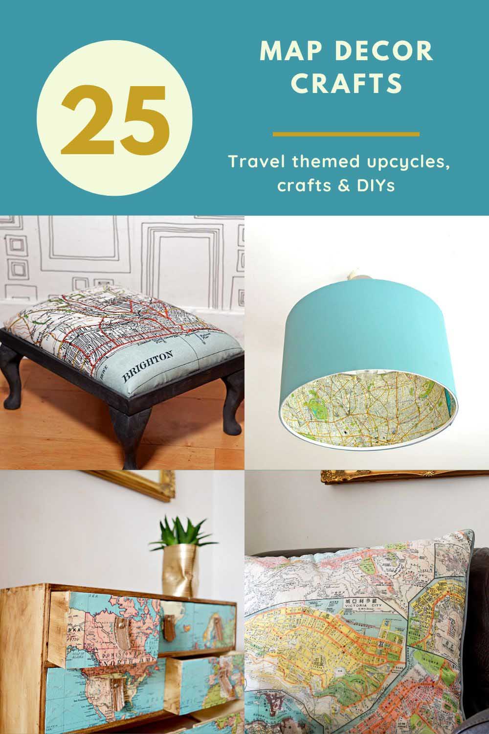 25 best map decor crafts